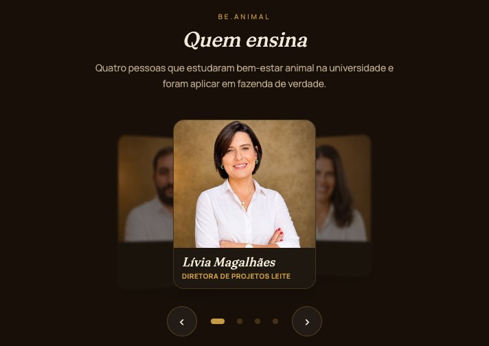 Tela Quem ensina do Academy, com as quatro pessoas que conduzem o programa